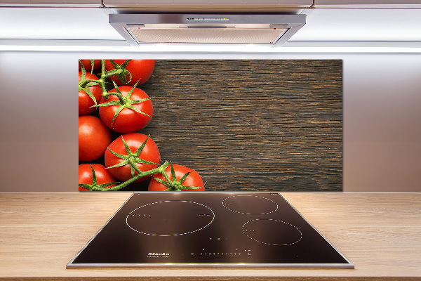 Spatplaat keuken Tomaten op hout