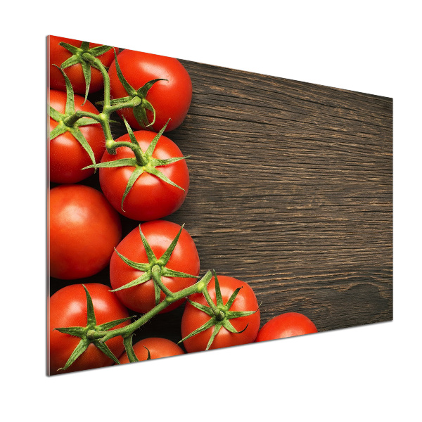 Spatplaat keuken Tomaten op hout