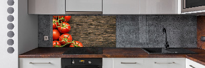 Spatplaat keuken Tomaten op hout