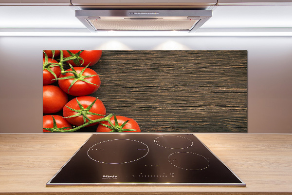 Spatplaat keuken Tomaten op hout