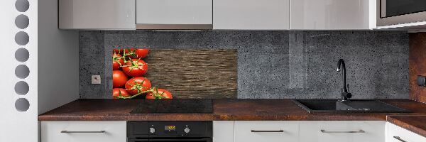 Spatplaat keuken Tomaten op hout