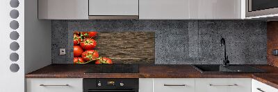 Spatplaat keuken Tomaten op hout