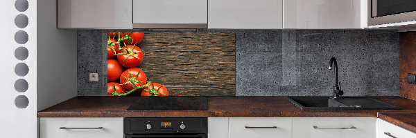 Spatplaat keuken Tomaten op hout