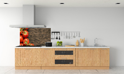 Spatplaat keuken Tomaten op hout