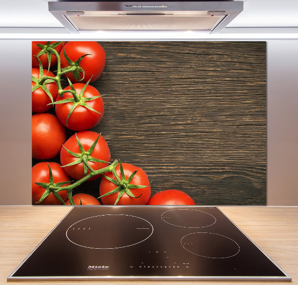 Spatplaat keuken Tomaten op hout