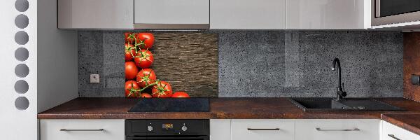 Spatplaat keuken Tomaten op hout