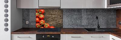 Spatplaat keuken Tomaten op hout