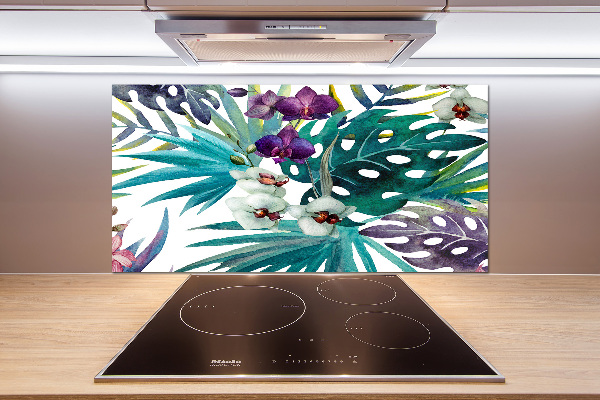 Keuken achterwand Tropische bloemen