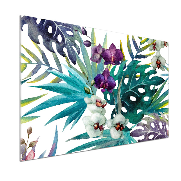 Keuken achterwand Tropische bloemen