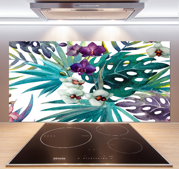 Keuken achterwand Tropische bloemen