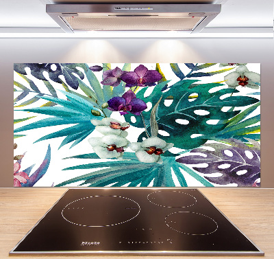 Keuken achterwand Tropische bloemen