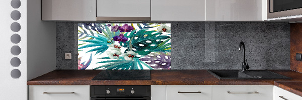 Keuken achterwand Tropische bloemen