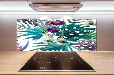 Keuken achterwand Tropische bloemen
