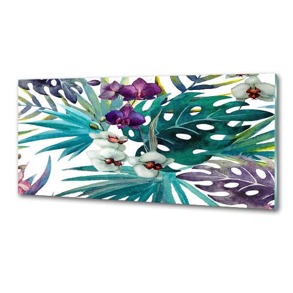 Keuken achterwand Tropische bloemen