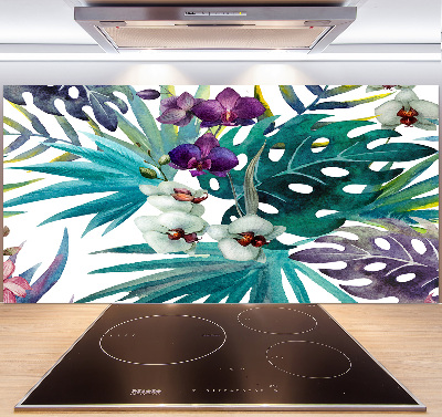 Keuken achterwand Tropische bloemen