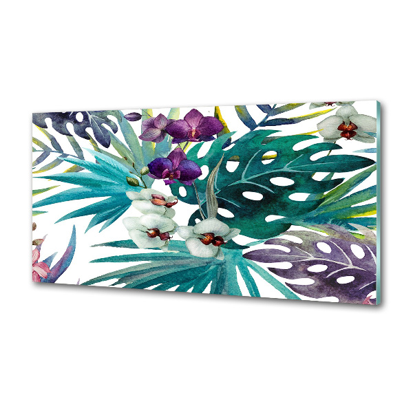 Keuken achterwand Tropische bloemen