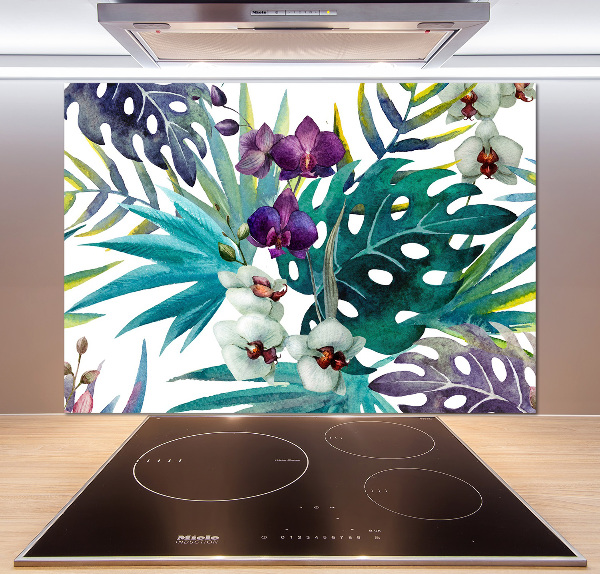 Keuken achterwand Tropische bloemen