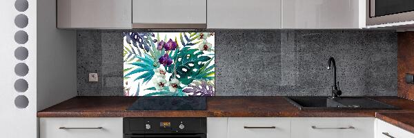 Keuken achterwand Tropische bloemen