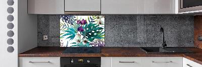 Keuken achterwand Tropische bloemen