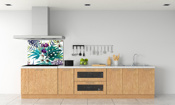 Keuken achterwand Tropische bloemen