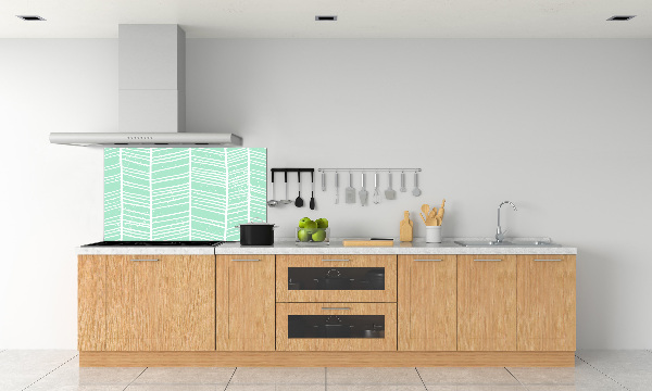 Spatplaat keuken Visgraatpatroon