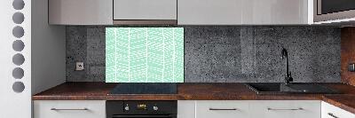 Spatplaat keuken Visgraatpatroon