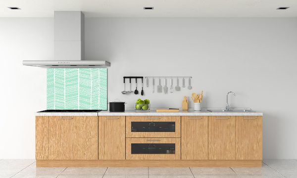 Spatplaat keuken Visgraatpatroon
