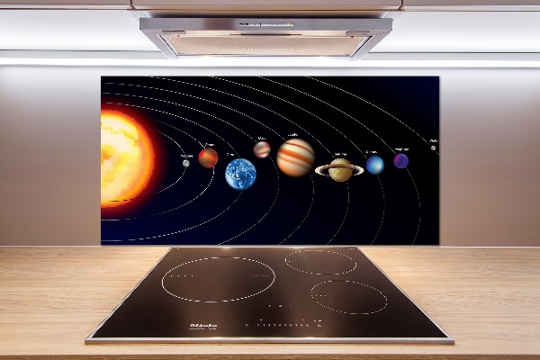 Glazen achterwand keuken Zonnestelsel