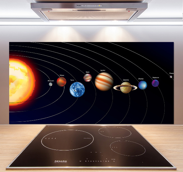 Glazen achterwand keuken Zonnestelsel