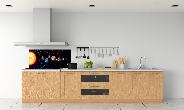 Glazen achterwand keuken Zonnestelsel