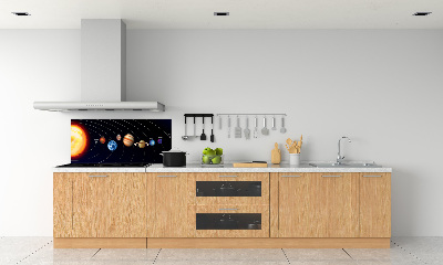 Glazen achterwand keuken Zonnestelsel