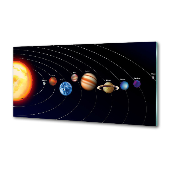 Glazen achterwand keuken Zonnestelsel