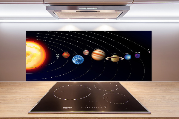 Glazen achterwand keuken Zonnestelsel