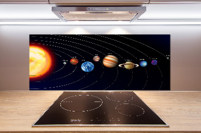 Glazen achterwand keuken Zonnestelsel