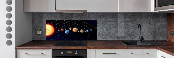 Glazen achterwand keuken Zonnestelsel