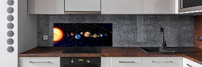Glazen achterwand keuken Zonnestelsel