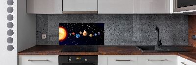 Glazen achterwand keuken Zonnestelsel