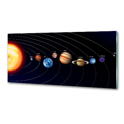 Glazen achterwand keuken Zonnestelsel