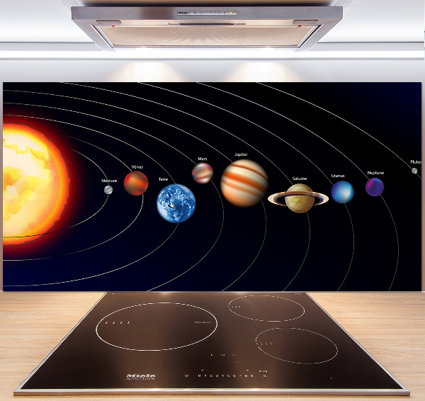 Glazen achterwand keuken Zonnestelsel