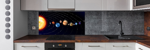 Glazen achterwand keuken Zonnestelsel