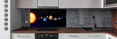 Glazen achterwand keuken Zonnestelsel