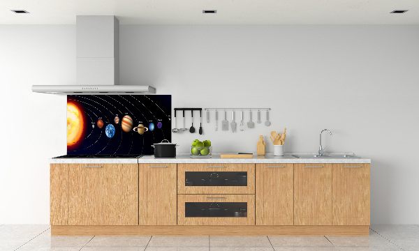 Glazen achterwand keuken Zonnestelsel