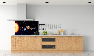 Glazen achterwand keuken Zonnestelsel