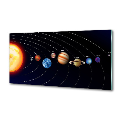 Glazen achterwand keuken Zonnestelsel