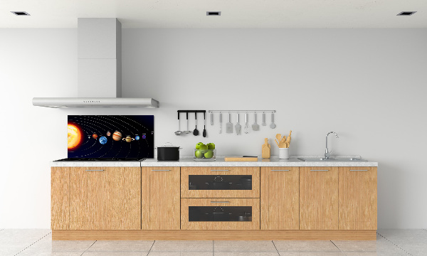 Glazen achterwand keuken Zonnestelsel