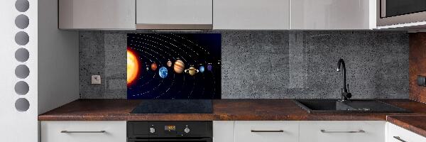 Glazen achterwand keuken Zonnestelsel