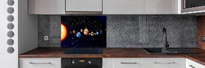 Glazen achterwand keuken Zonnestelsel