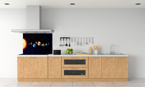 Glazen achterwand keuken Zonnestelsel
