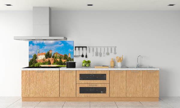 Glazen achterwand keuken Krakau, Polen
