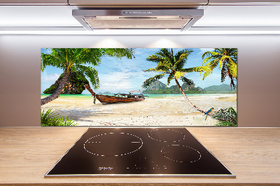 Spatplaat keuken Palmbomen op het strand